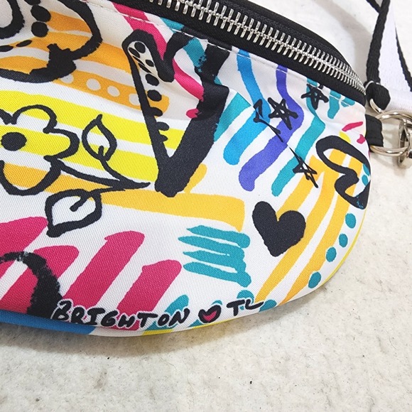 Brighton To Luv Women's Fanny Pack Belt Bag Colorful Floral Print Zipper - Picture 3 of 9